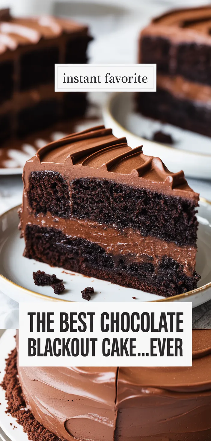 A photo of The Best Chocolate Blackout Cake...Ever Recipe