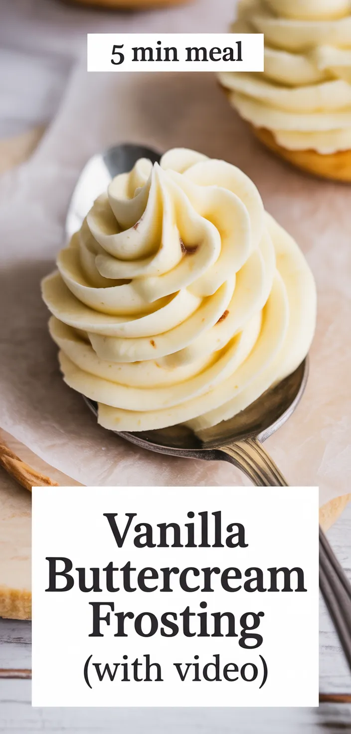 A photo of Vanilla Buttercream Frosting (with Video) Recipe