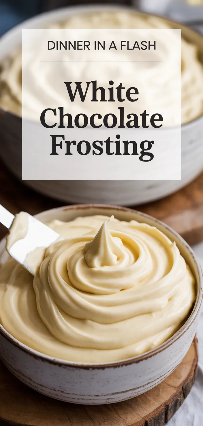 A photo of White Chocolate Frosting Recipe