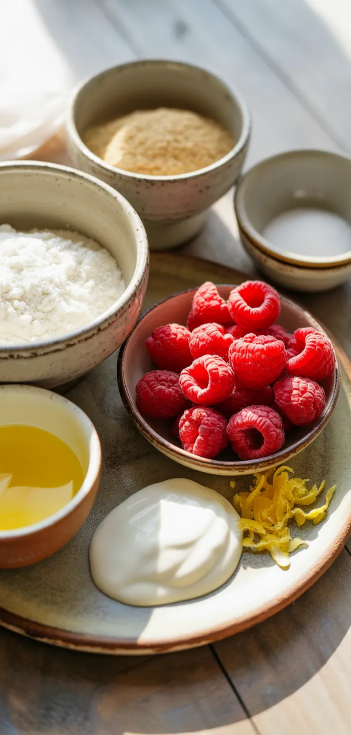 Ingredients photo for Keto Lemon Raspberry Muffins Recipe