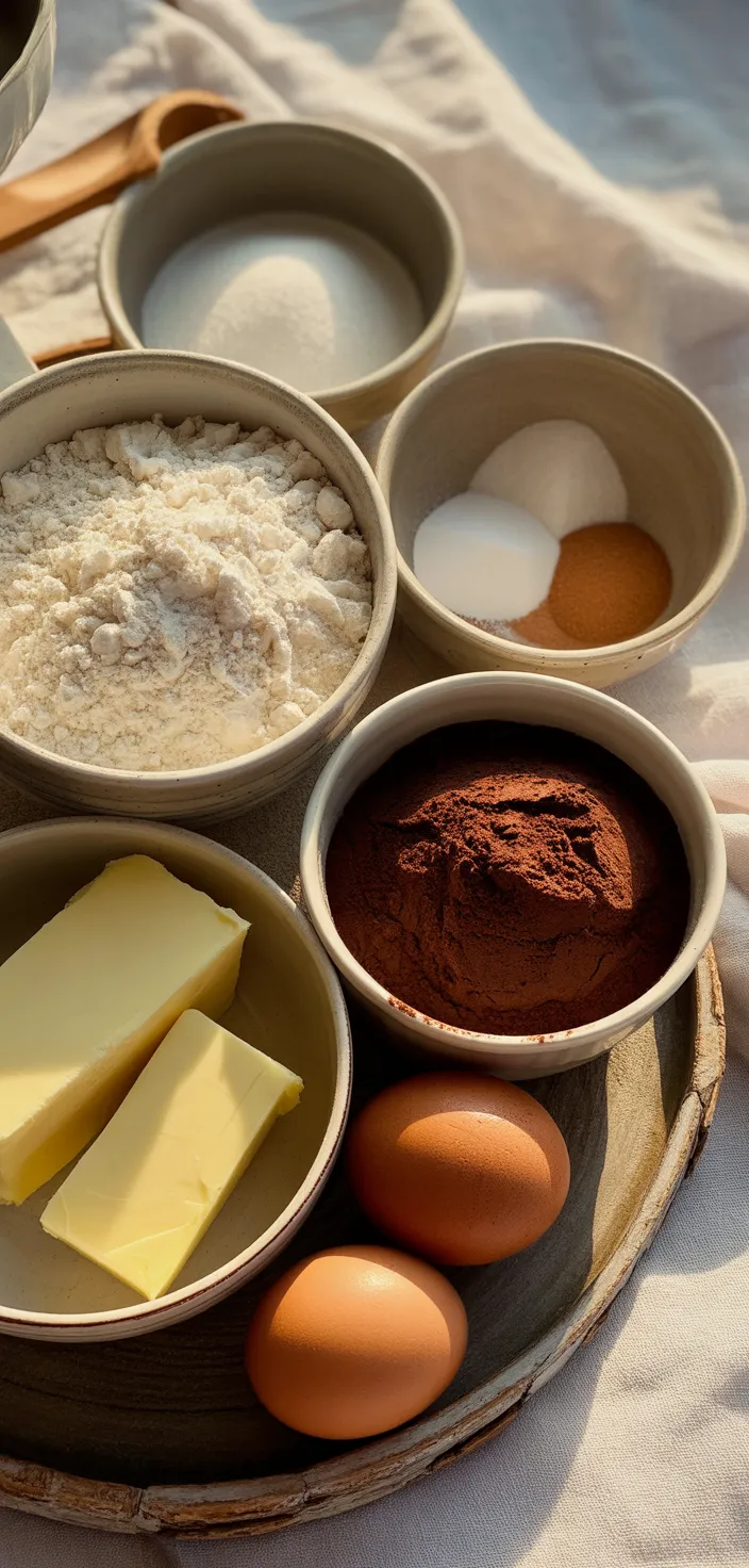 Ingredients photo for Moist Black Velvet Cupcakes – A Sweet, Dark Indulgence Recipe