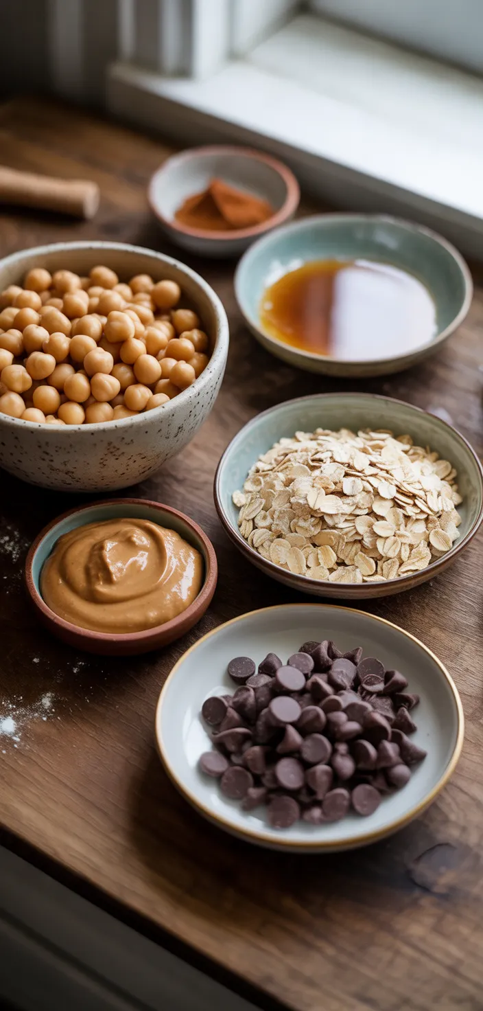 Ingredients photo for Chickpea Cookie Dough Balls Recipe