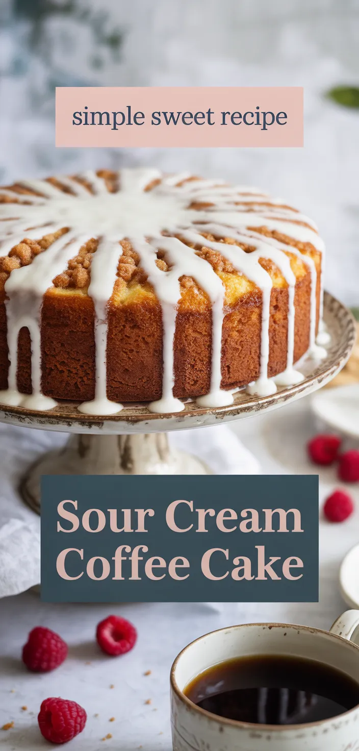 A photo of Best Recipe For Sour Cream Coffee Cake From The Food Charlatan.