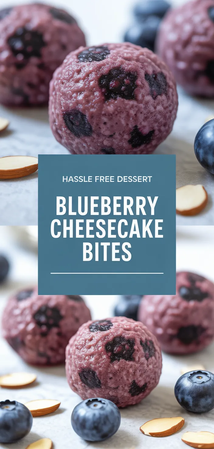 A photo of Blueberry Cheesecake Protein Balls (Healthy Low Carb Energy Bites) Recipe