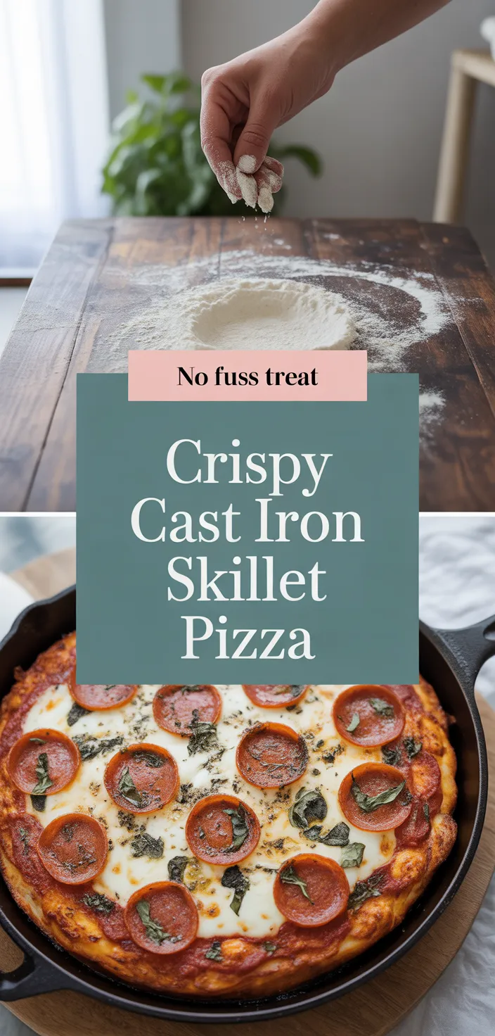 A photo of CRISPY Cast Iron Skillet Pizza Recipe