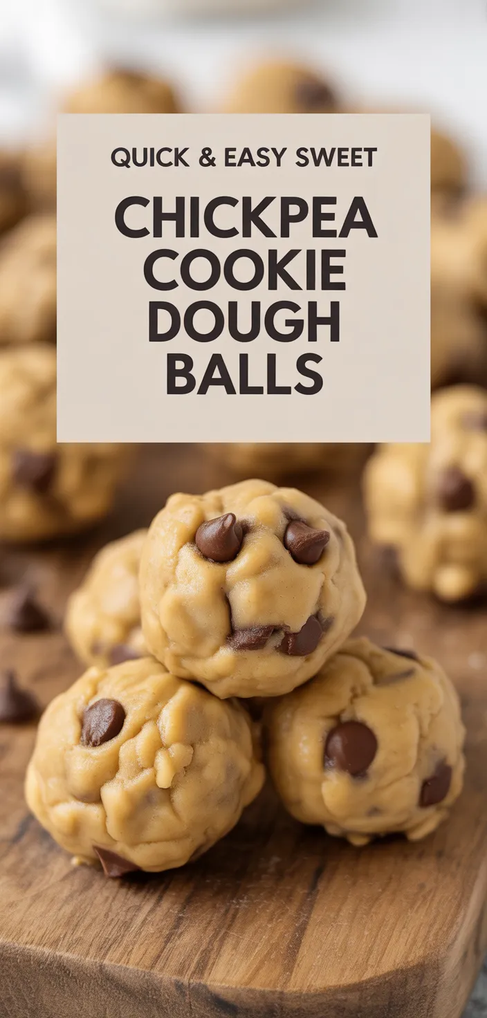 A photo of Chickpea Cookie Dough Balls Recipe