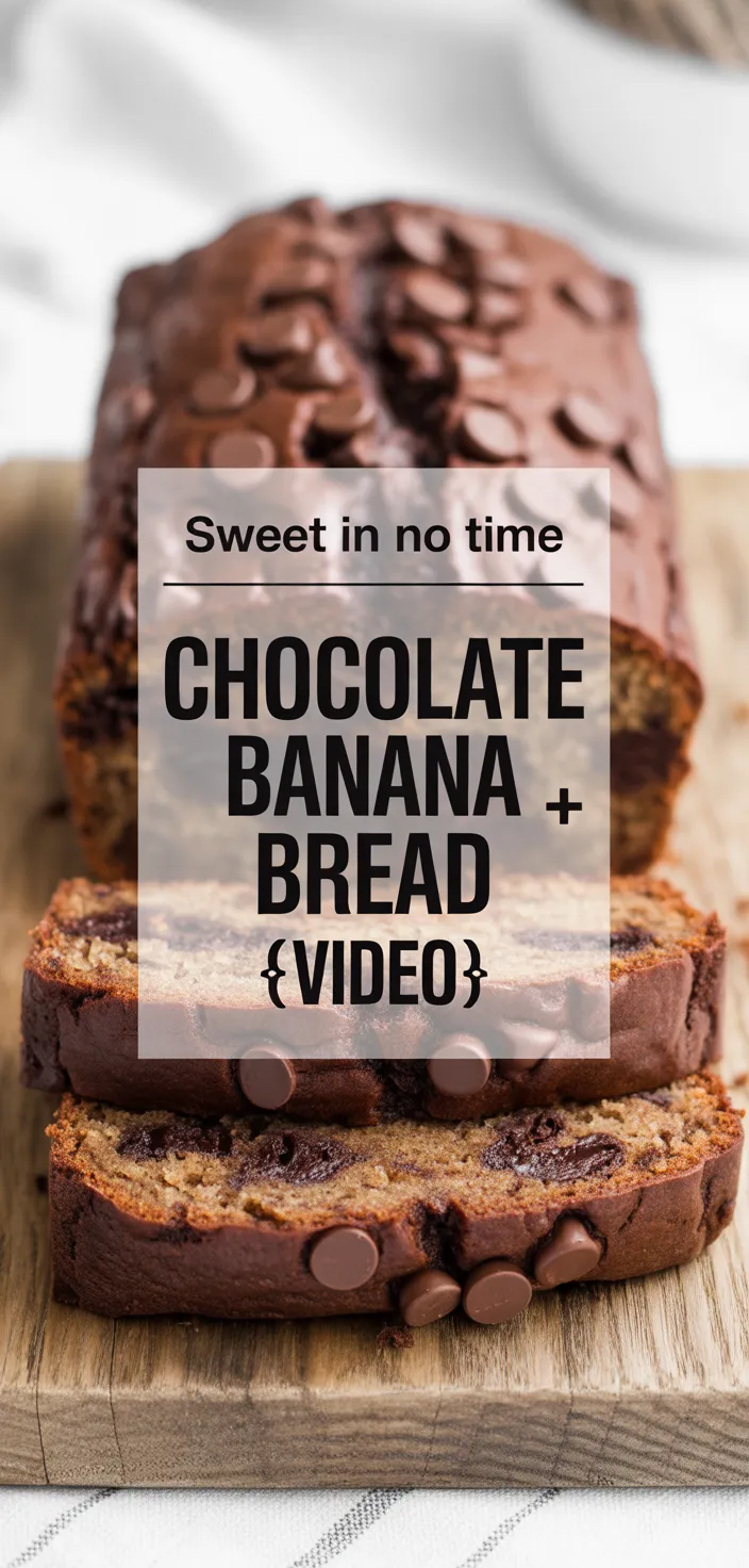 A photo of Chocolate Banana Bread + {VIDEO} Recipe