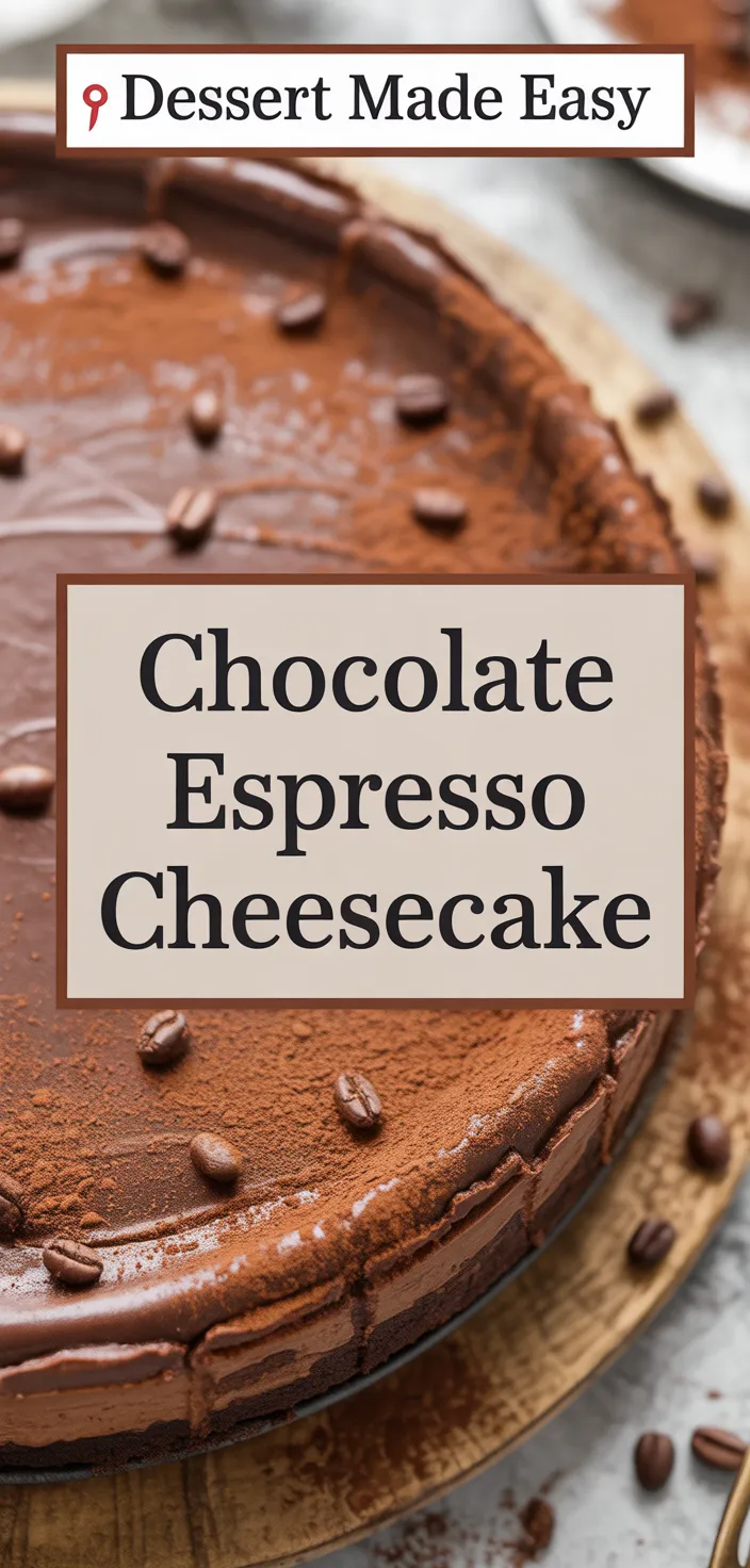 A photo of Chocolate Espresso Cheesecake Recipe