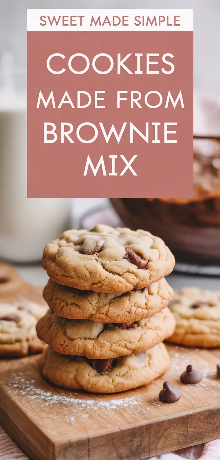 A photo of Cookies Made From Brownie Mix Recipe