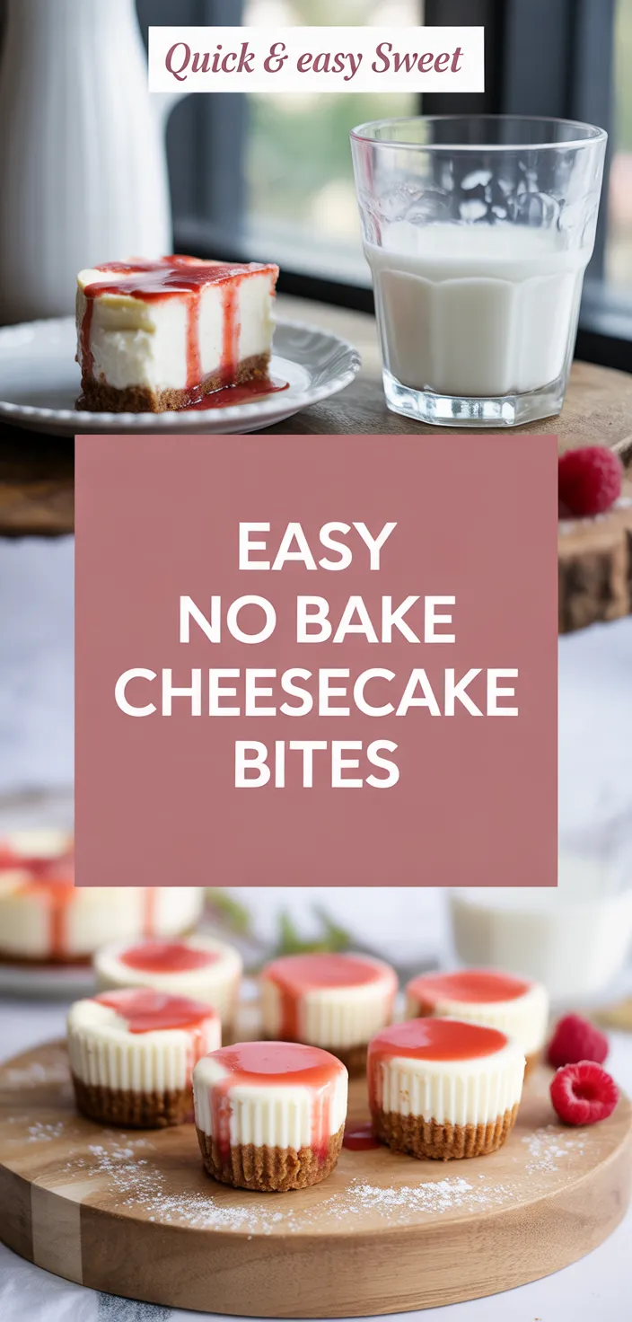 A photo of Easy No Bake Cheesecake Bites Recipe
