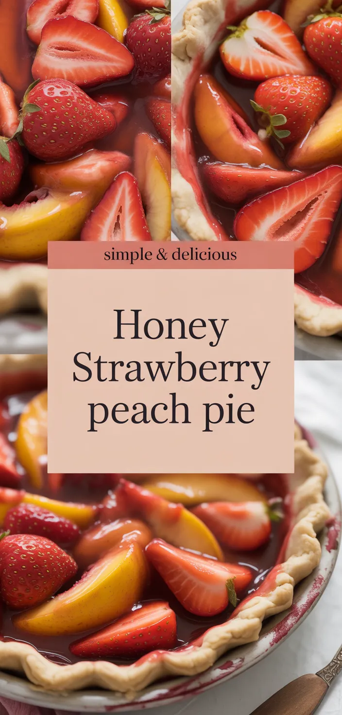 A photo of Honey Strawberry Peach Pie. Recipe