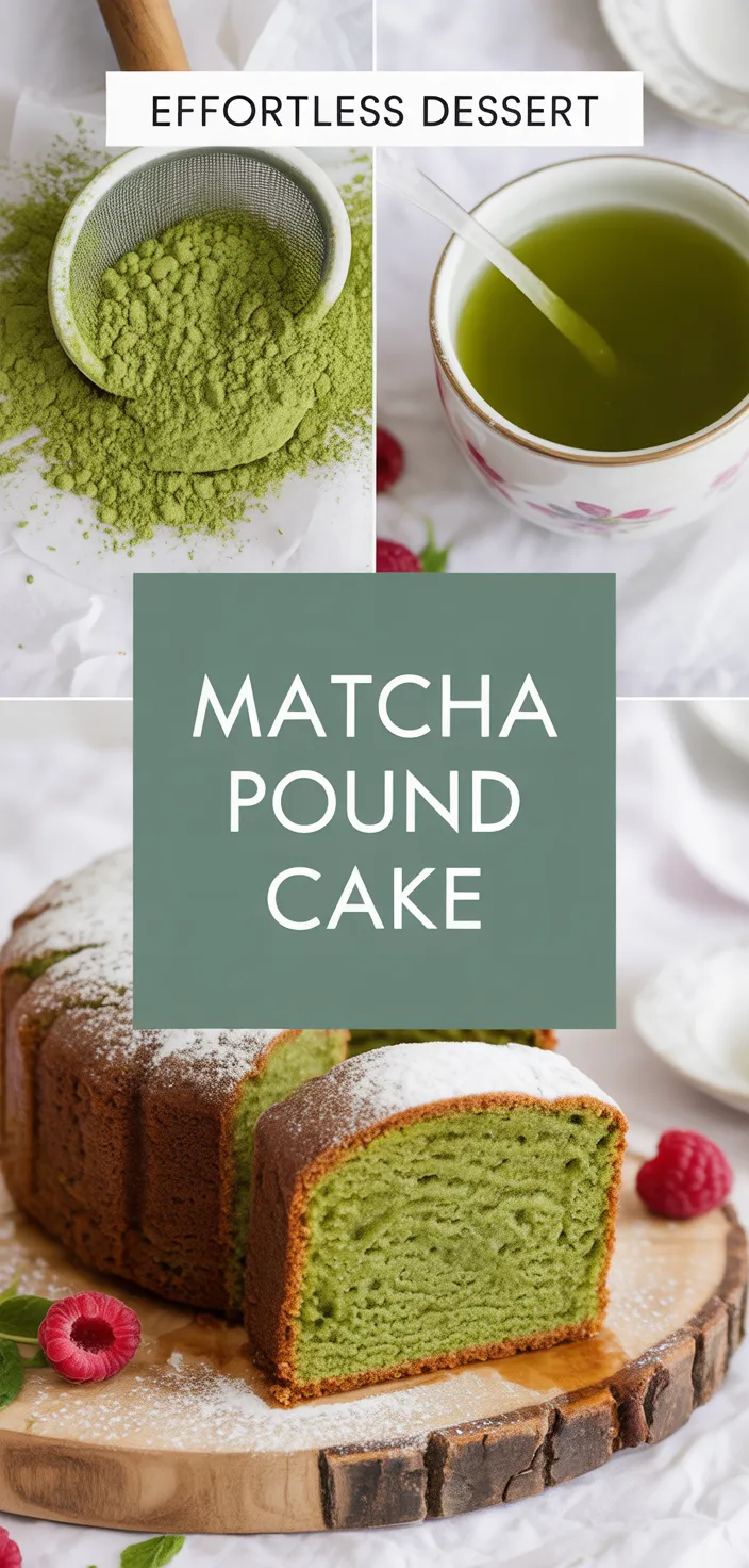 A photo of Japanese Matcha Pound Cake With Subtle Sweetness Recipe