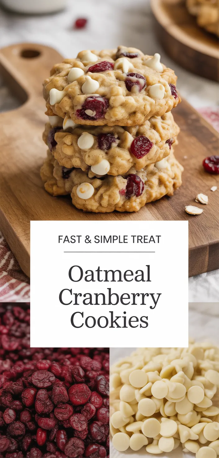 A photo of Oatmeal Cranberry Cookies Recipe