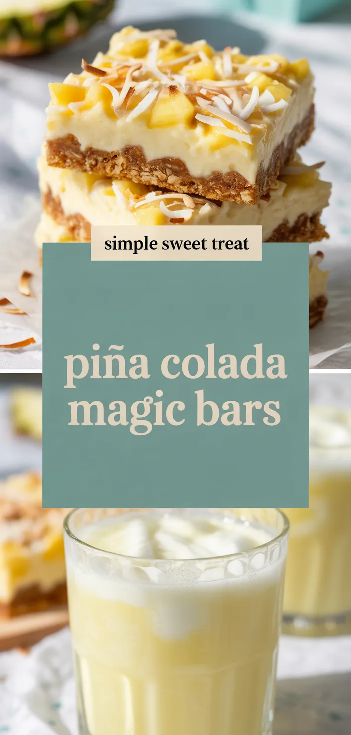 A photo of Piña Colada Magic Bars Recipe