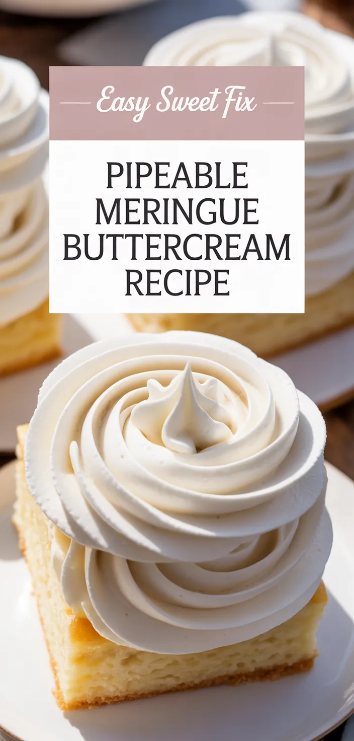 A photo of Pipeable Meringue Buttercream Recipe