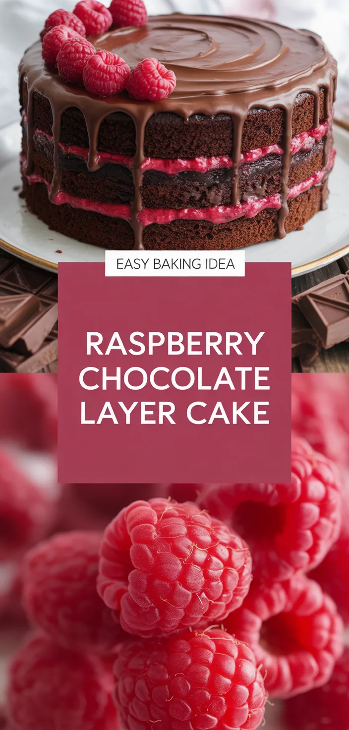 A photo of Raspberry Chocolate Layer Cake Recipe