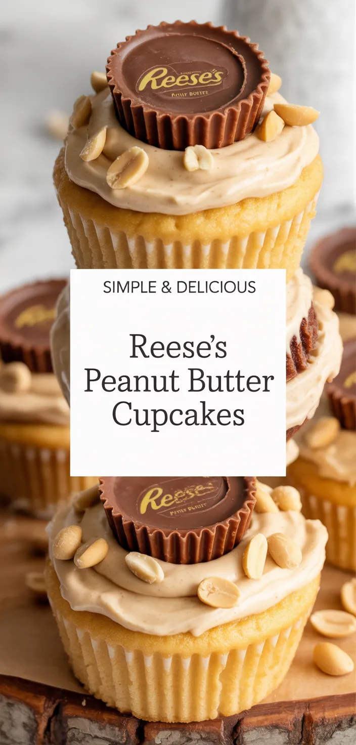 A photo of Reese's Peanut Butter Cupcakes Recipe