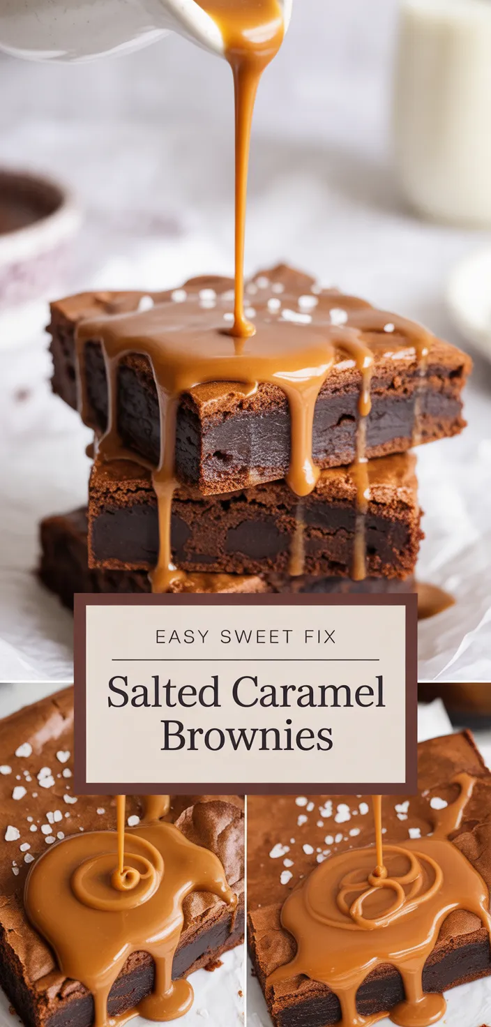 A photo of Salted Caramel Brownies Recipe