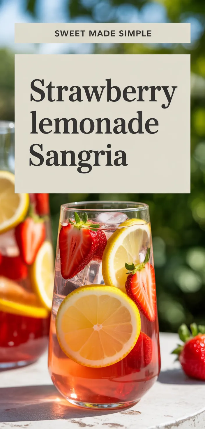 A photo of Strawberry Lemonade Sangria Recipe