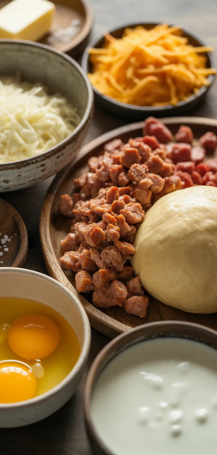 Ingredients photo for Copycat Casey's Breakfast Pizza Recipe