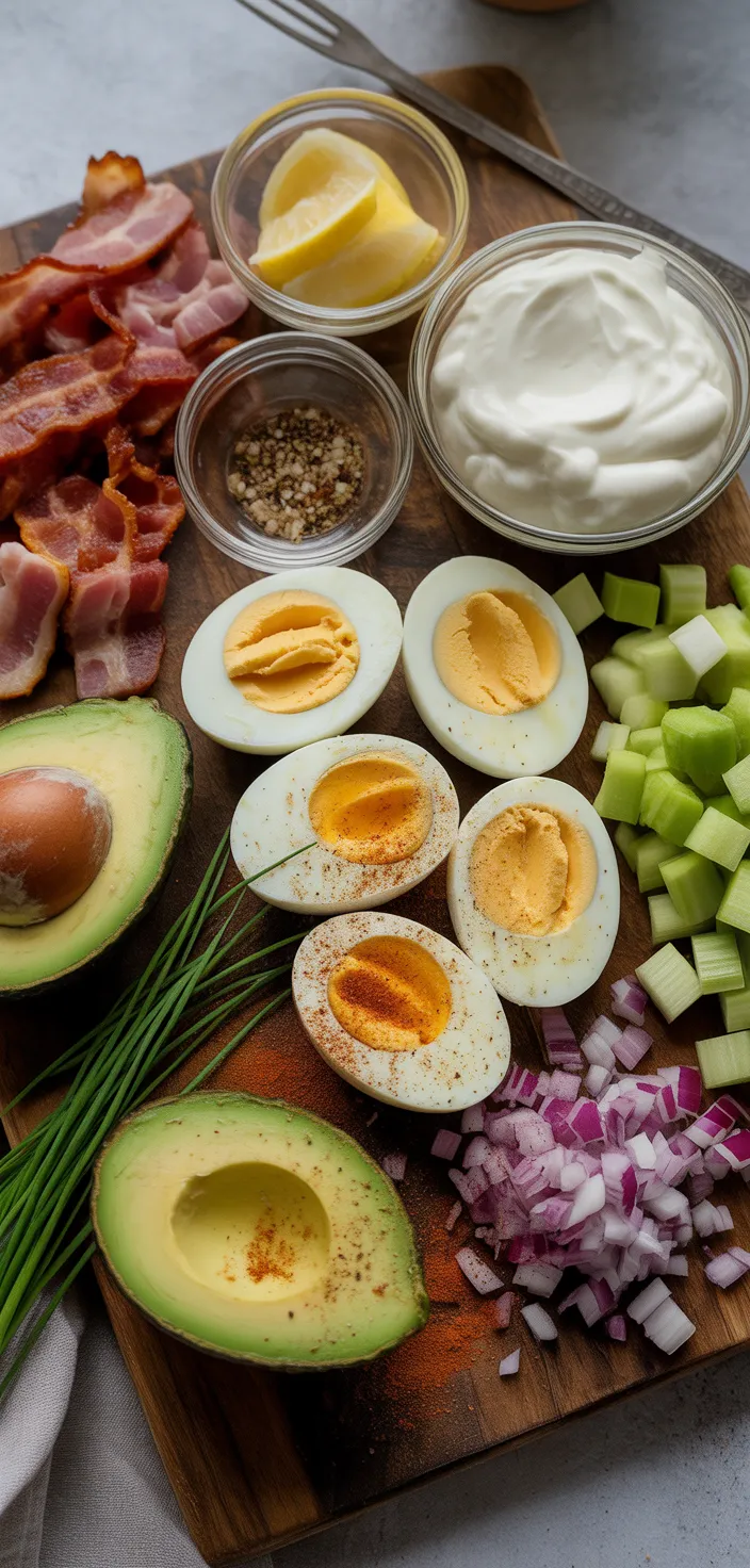 Ingredients photo for Creamy Avocado Egg Salad Recipe
