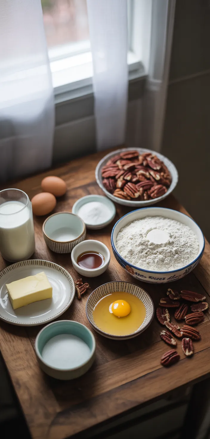 Ingredients photo for Easy Butter Pecan Pancakes Recipe