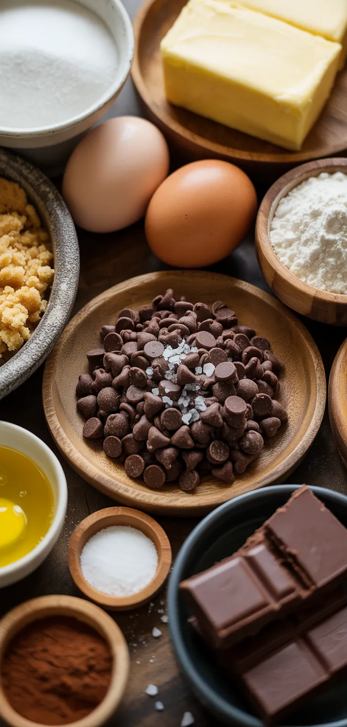 Ingredients photo for Espresso Chocolate Chip Blondies Recipe