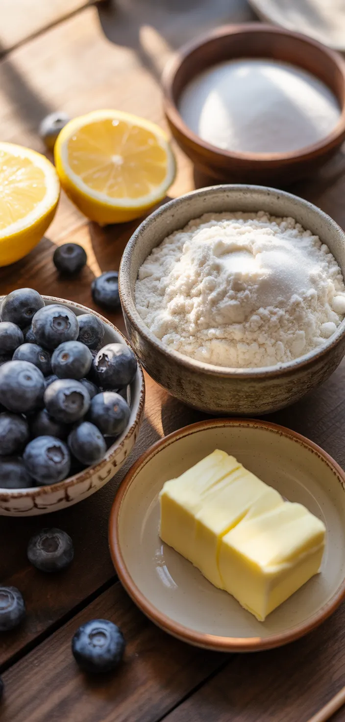 Ingredients photo for Lemon Blueberry Cupcakes Recipe