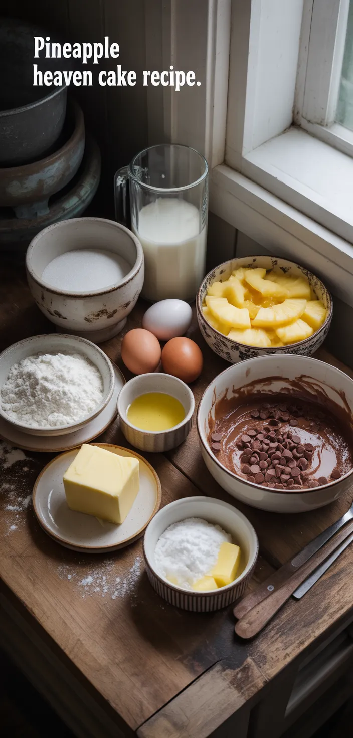 Ingredients photo for Pineapple Heaven Cake Recipe