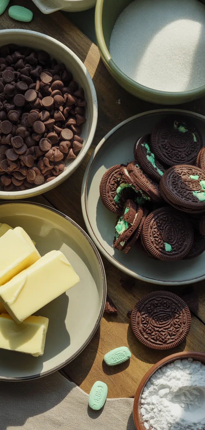 Ingredients photo for Ultimate Mint Brownies Recipe