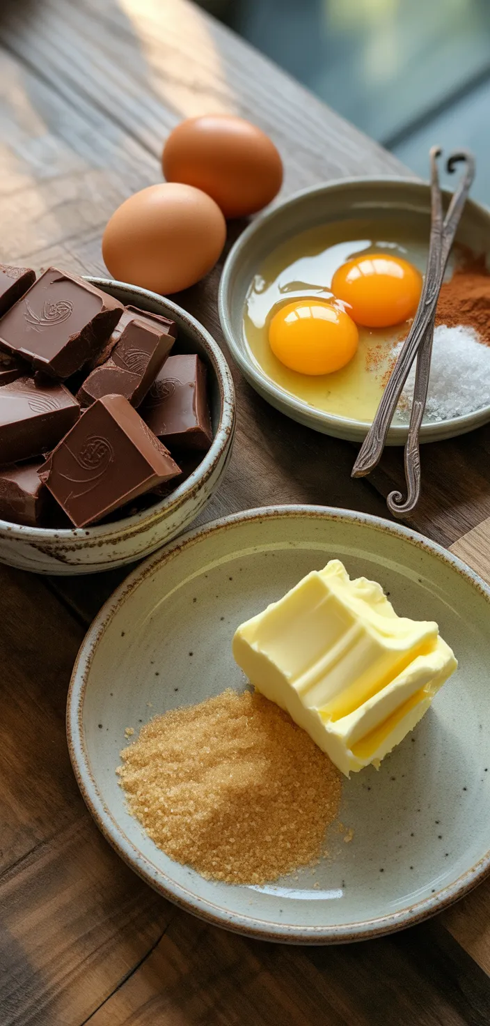 Ingredients photo for Chocolate Molten Lava Cake Recipe