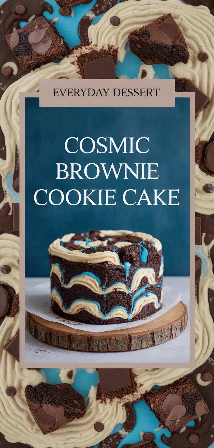 A photo of Cosmic Brownie Cookie Cake Recipe