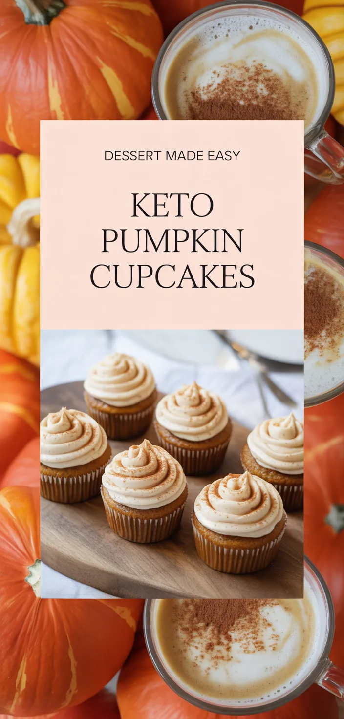 A photo of Gluten Free & Keto Pumpkin Spice Latte Cupcakes  Recipe