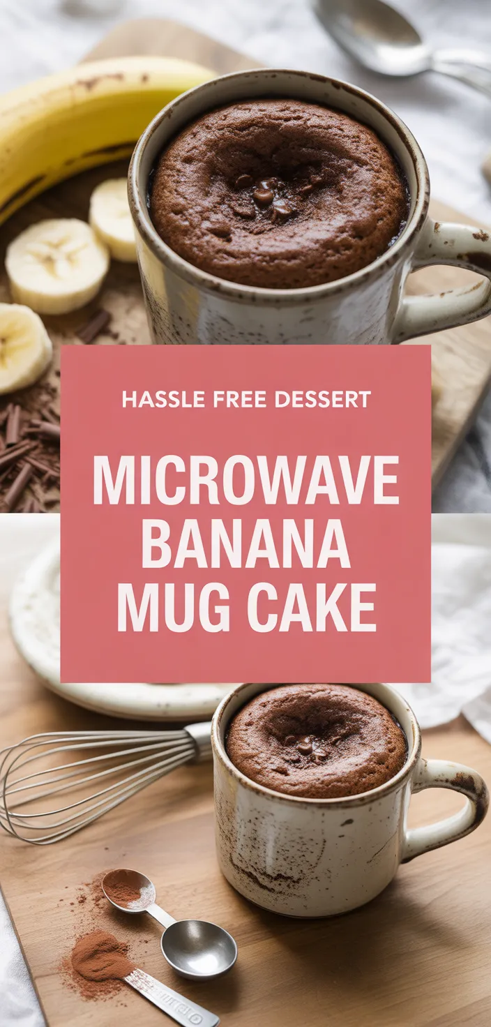 A photo of Healthy Microwave Chocolate Banana Mug Cake Recipe