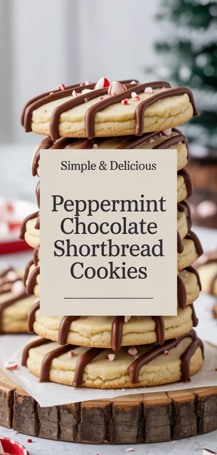 A photo of Peppermint Chocolate Shortbread Cookies Recipe