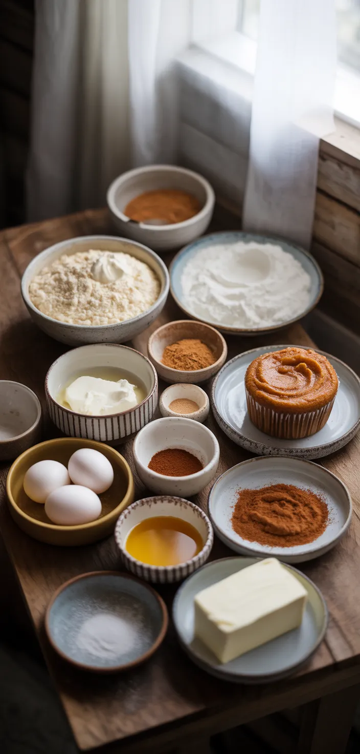 Ingredients photo for Gluten Free & Keto Pumpkin Spice Latte Cupcakes  Recipe