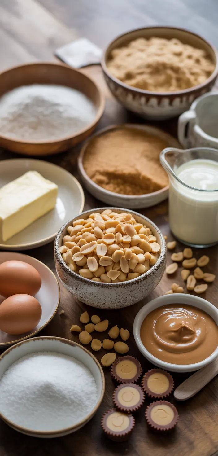 Ingredients photo for Peanut Butter Layer Cake Recipe