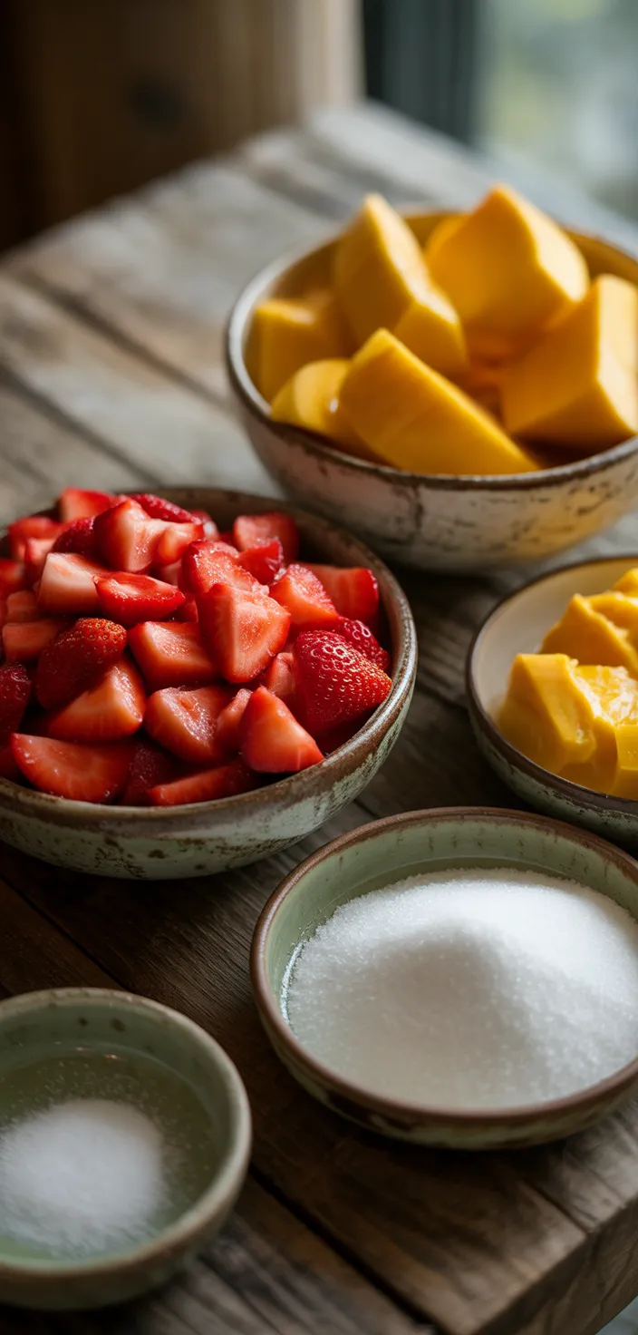 Ingredients photo for Strawberry Mango Jam Recipe