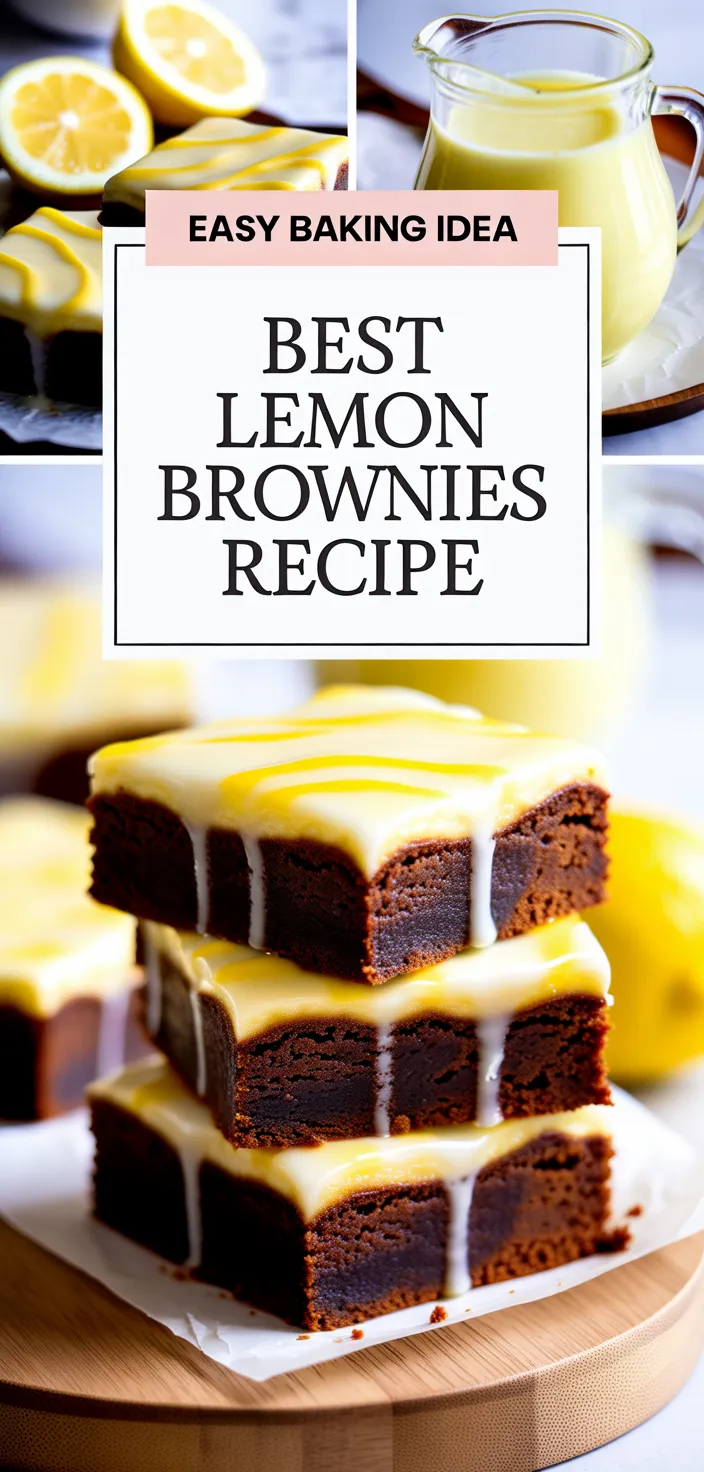 A photo of Best Lemon Brownies Recipe