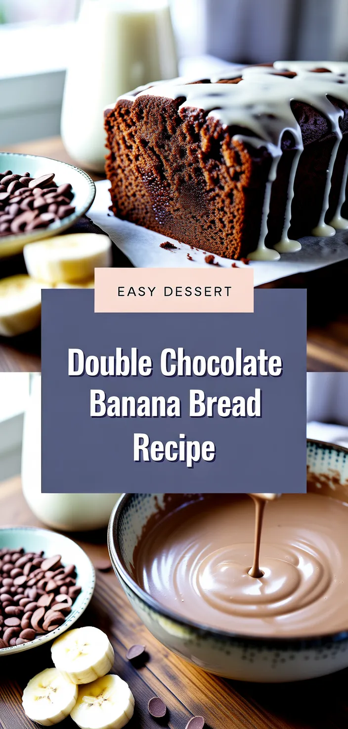 A photo of Double Chocolate Banana Bread Recipe