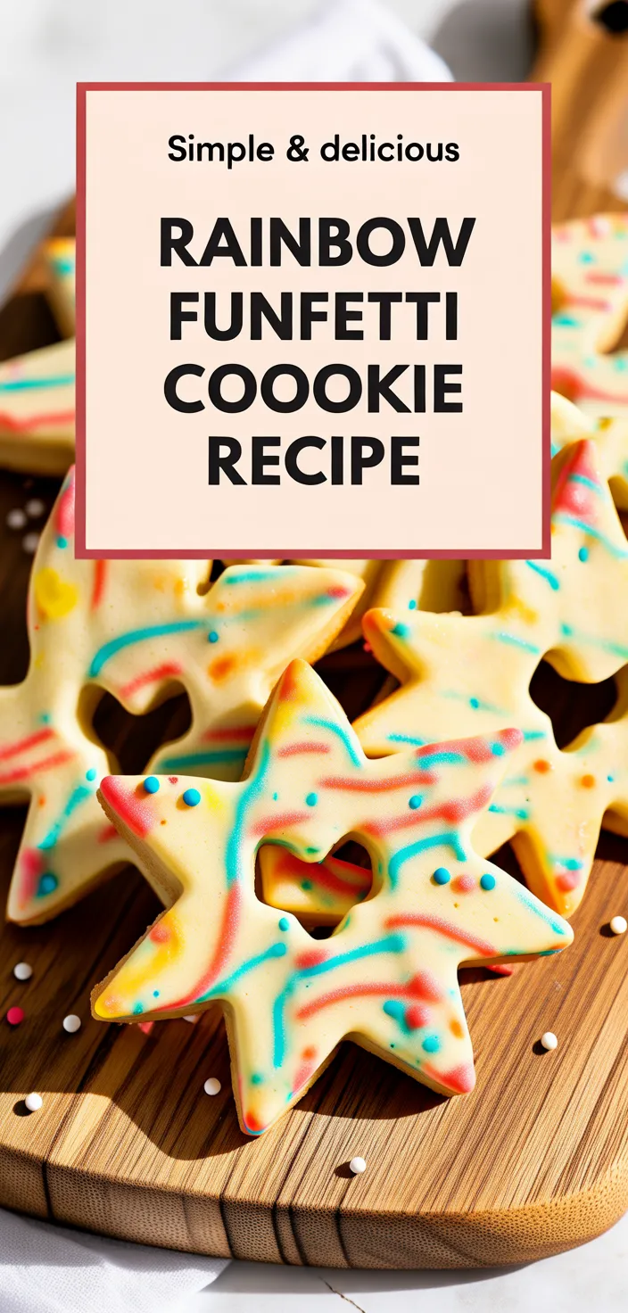 A photo of Rainbow Funfetti Cutout Cookie Recipe